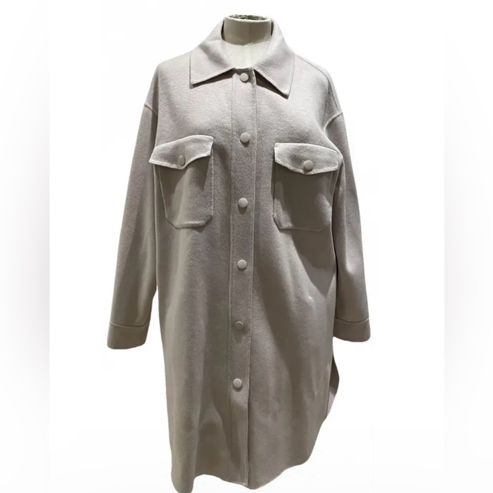 H&M Charcoal Gray Shirt Jacket🤍🌷🤍 - Picture 4 of 15